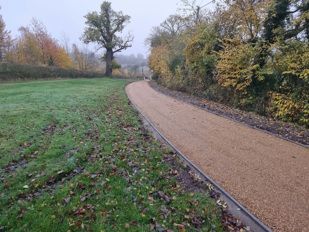 This is a large driveway which has just had a tar and chip driveway installed on by Wisbech Driveways